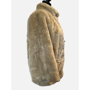 Tulle soft and plush coat in beige size medium